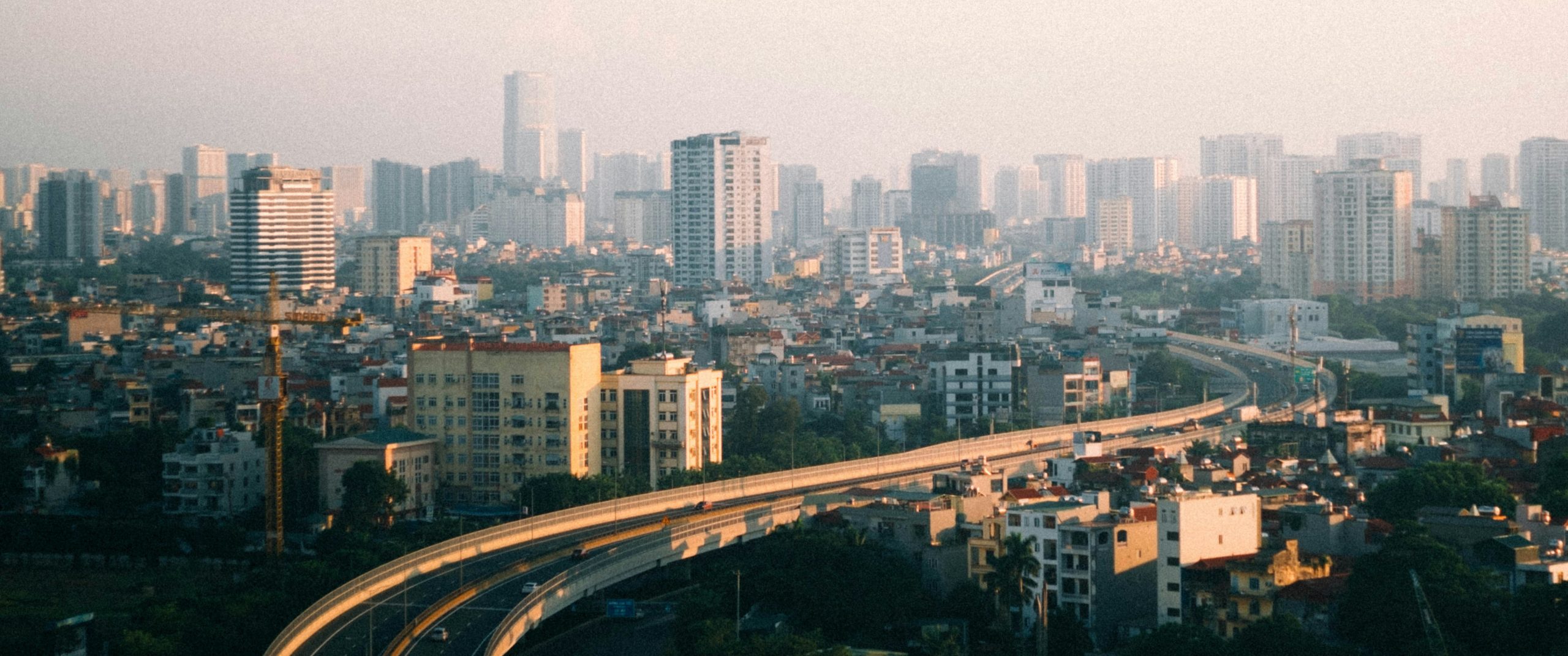 Hanoi city skyline in Vietnam