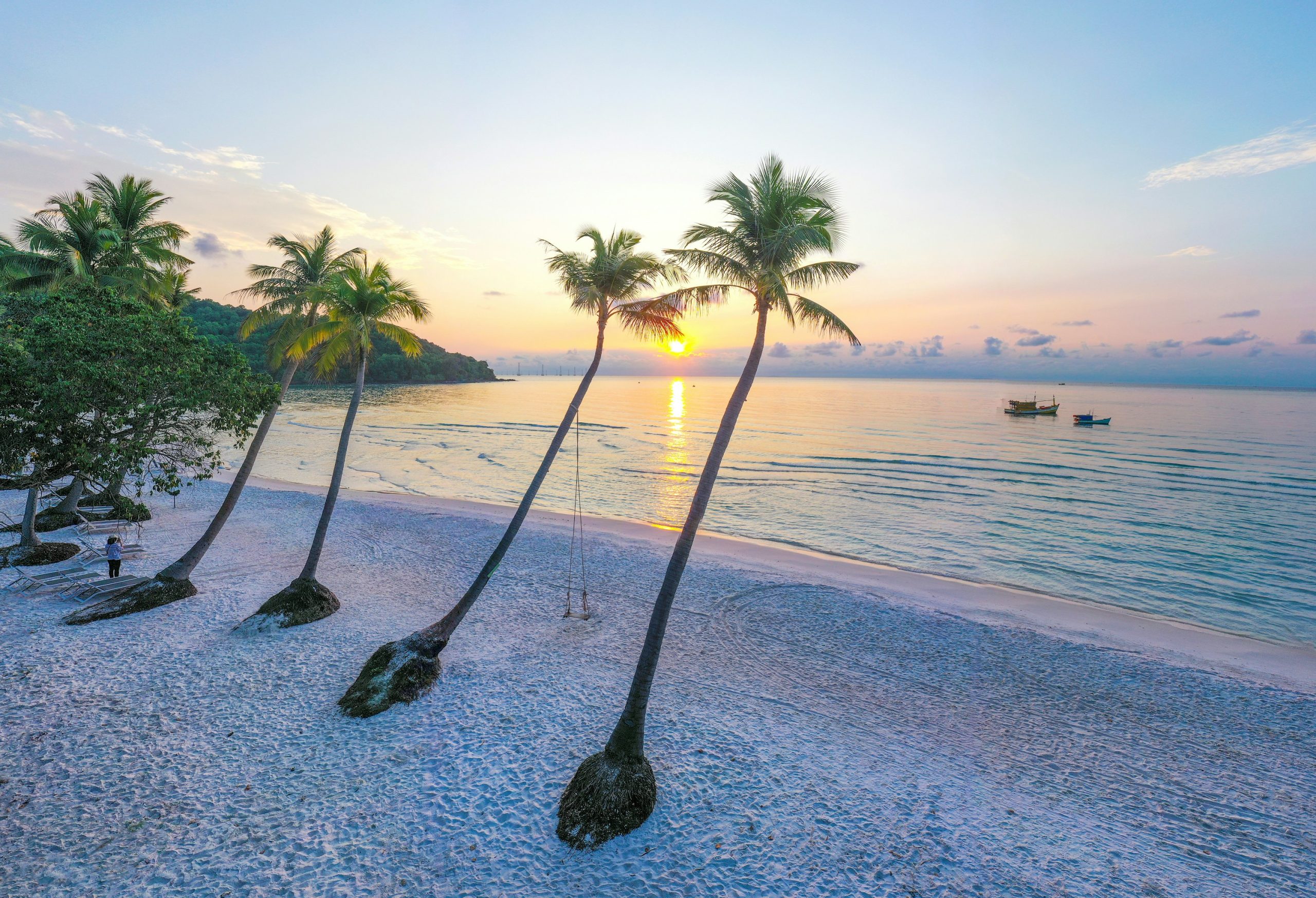 Tropical beach and turquoise waters of Phu Quoc Island, southern Vietnam