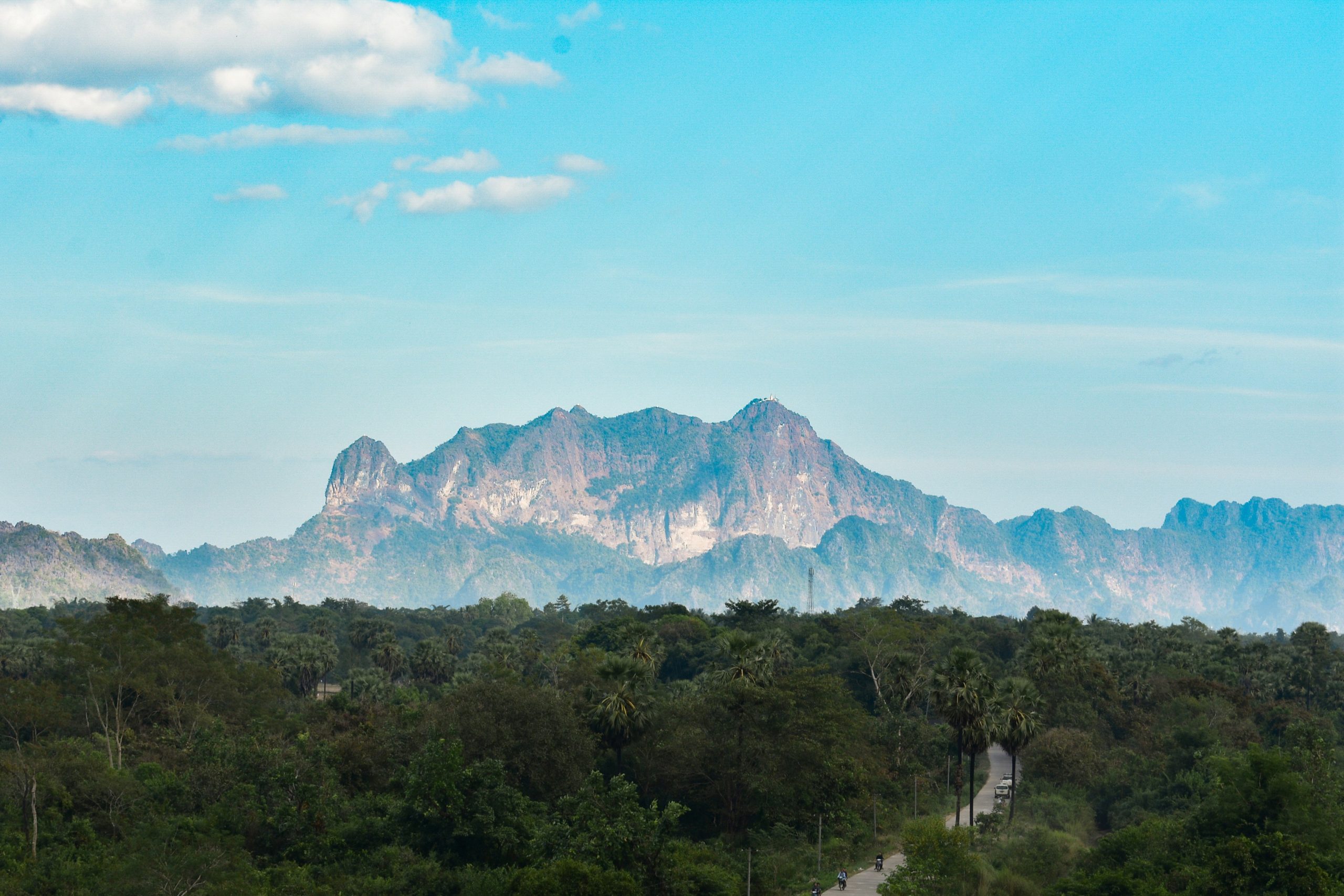 Hpa-An mountains and scenic countryside in Myanmar