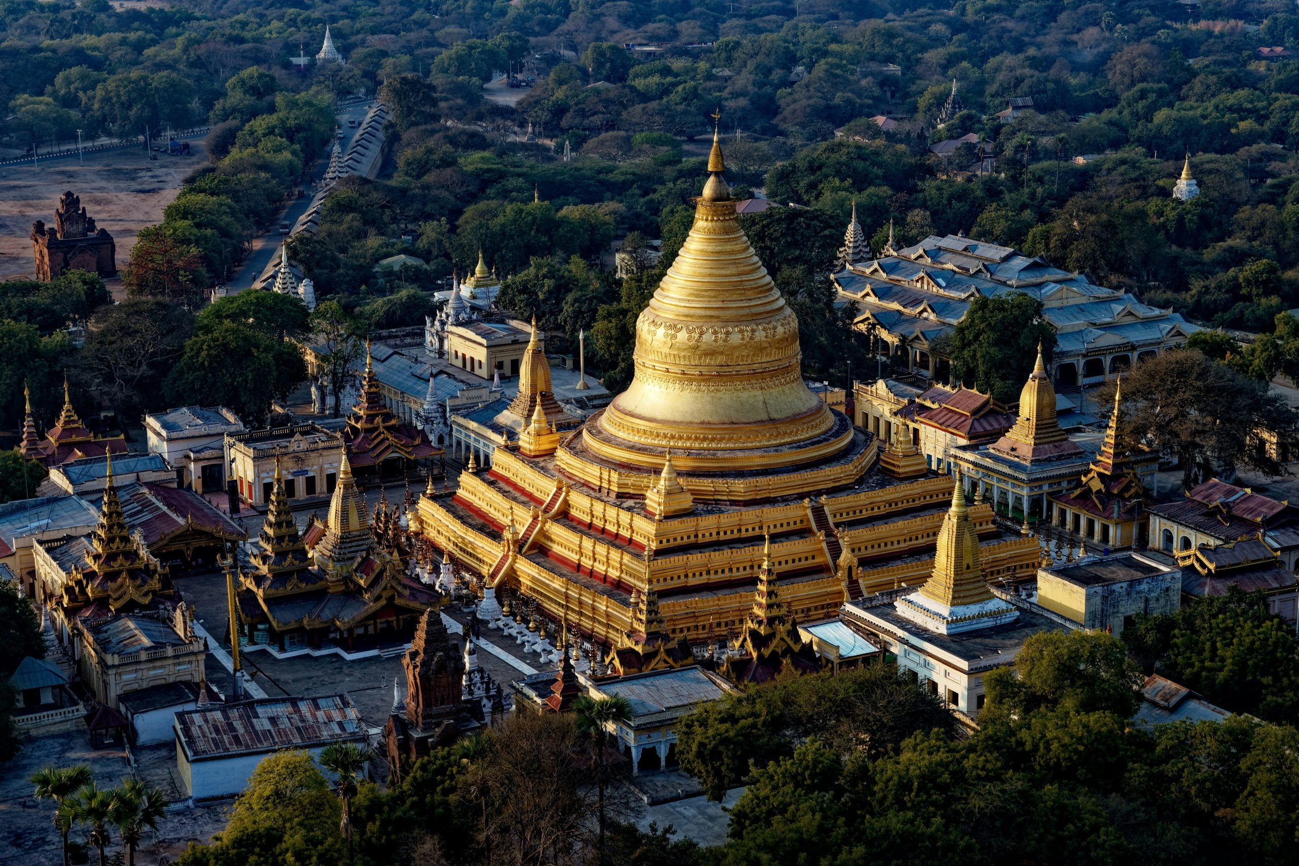 Shwezigon Temple in Bagan, Myanmar